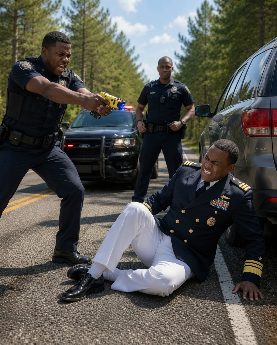 A County Officer T@sed Me While Both Of My Hands Were Still Raised, Then Laughed And Said: You Reaching For Something, Hero? He Thought My Uniform Was Just A Costume, Until I Made One Call And Naval Command Took Over His Station.
