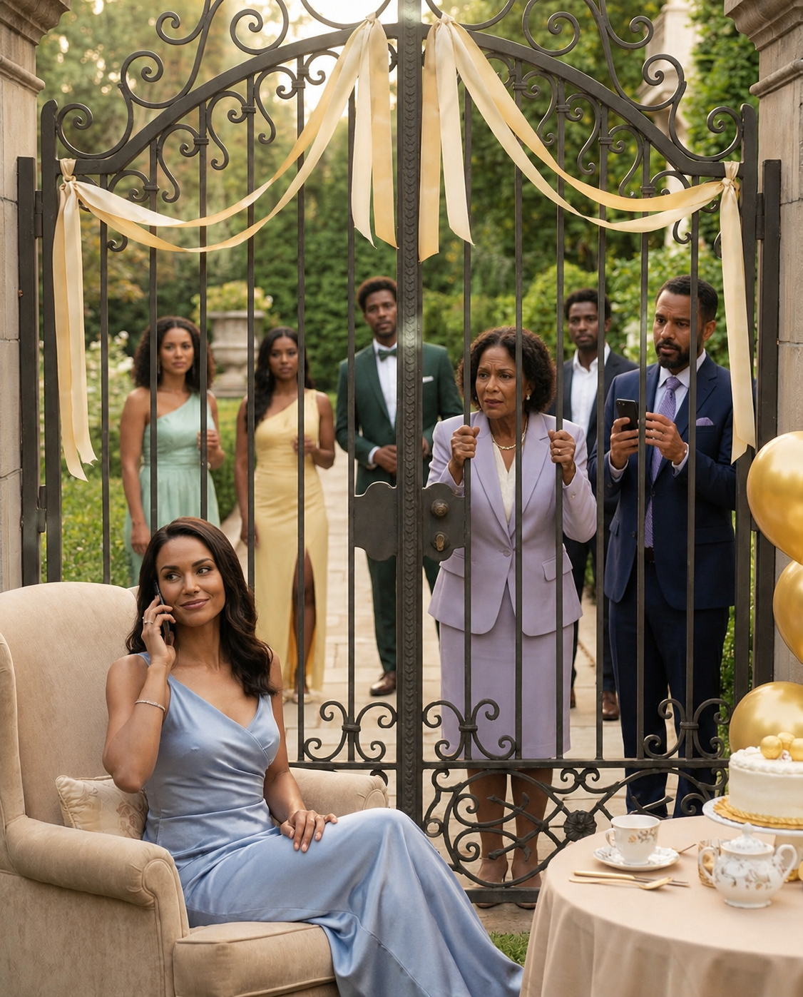 They Came To My House With A Cake, Balloons, And A Plan To Take Everything, But When My Husband Pleaded, “Honey, Open The Gate,” I Simply Replied, “Today, Everyone Will Know Why No One Is Getting In,” And No One Was Laughing Anymore.