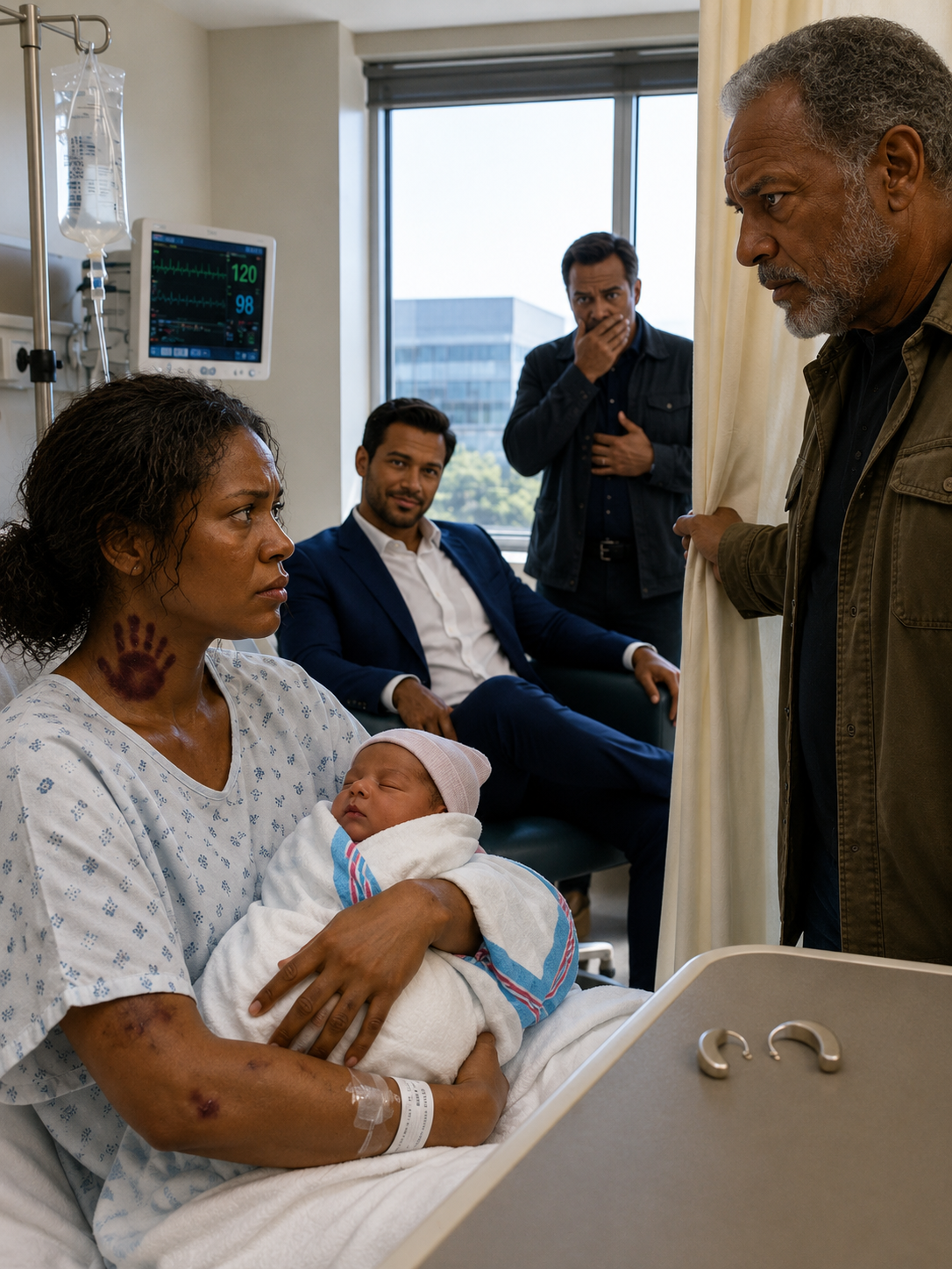 I was holding my newborn when my uncle stepped into the hospital room and noticed the dark handprints on my neck. My husband leaned back in his chair and smiled like he was proud of himself. “Just showing her who the boss of this new family is.”