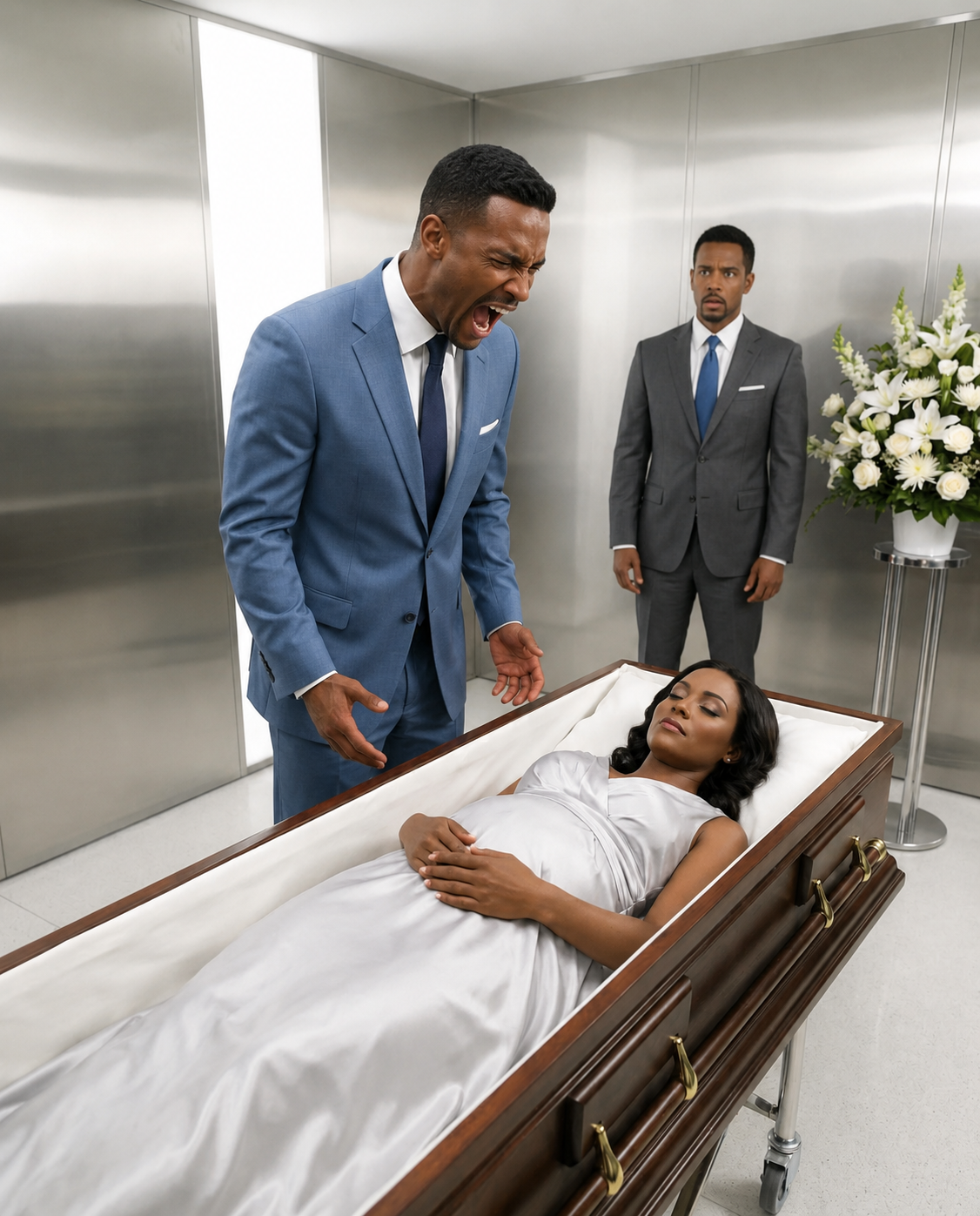 During The Farewell For His Pregnant Wife, A Husband Asked To See Her One Last Time — And Noticed A Movement That Made Everyone Stop And Call Doctors Immediately