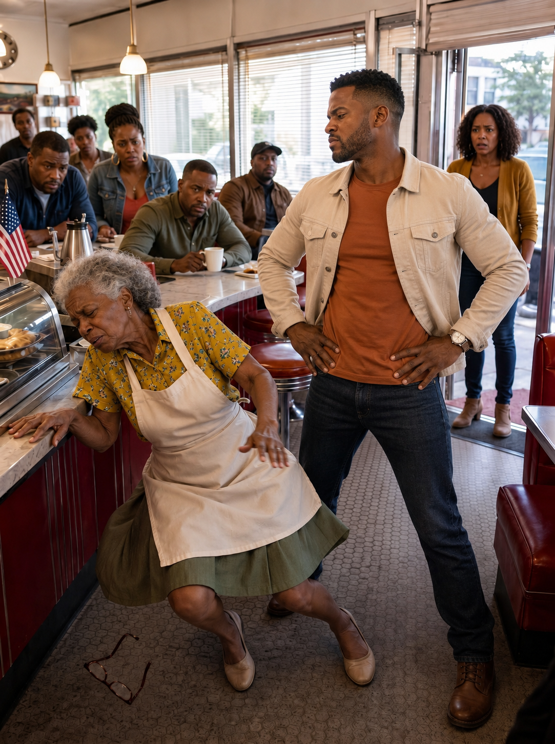When a bu:lly sh0ved my 75-year-old mother during a confrontation in her North Carolina diner and warned he could do whatever he wanted, the regulars lowered their eyes and the sheriff called it a fall.
