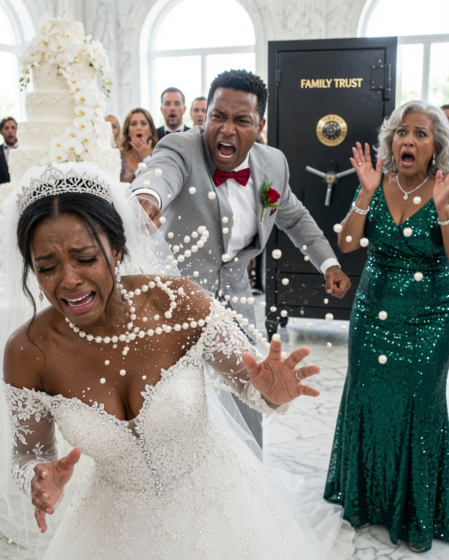 My mother-in-law demanded the wedding-gift safe to pay my brother-in-law’s debts. “That money belongs to both of us,” I said. The groom vi0lently gra.bb.ed the chain around my neck…