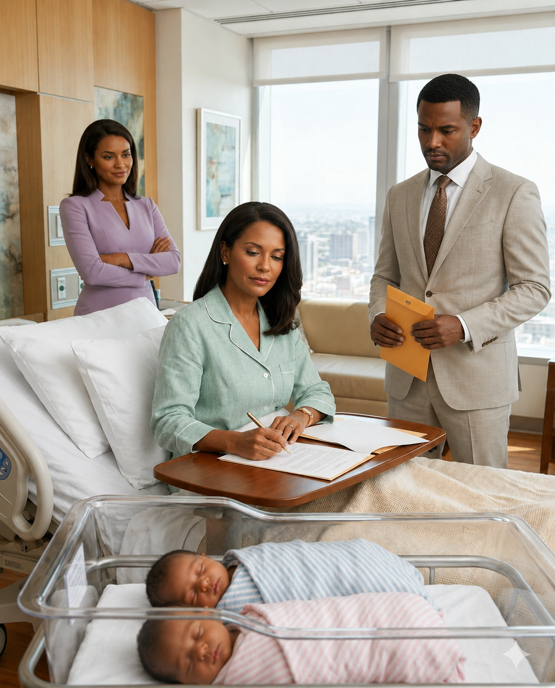 A Husband Walked Into His Wife’s Hospital Room Three Days After Surgery With Divorce Papers And A Demand To Take Their Twin Daughters — But The Evidence She Had Been Quietly Gathering Turned Everything Against Him In A Way He Never Expected