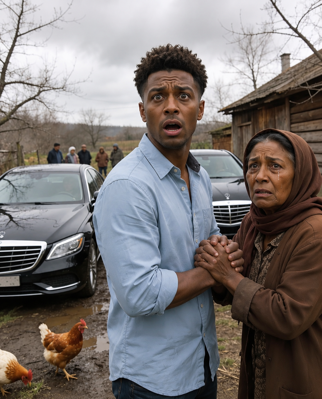 At the age of 36, I married a beggar woman who later bore me two children — until one day, three fancy cars arrived and revealed her true identity, shocking the entire village