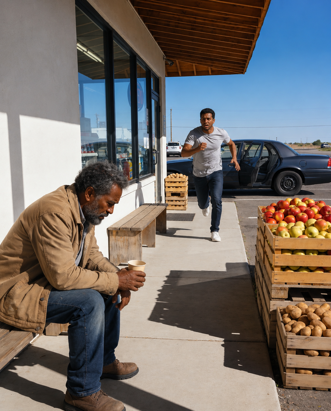 I’m old, with a $10,000/month pension… yet I still had to beg outside a grocery store—until my son saw the bruises on my face and dragged me home to confront my son-in-law.