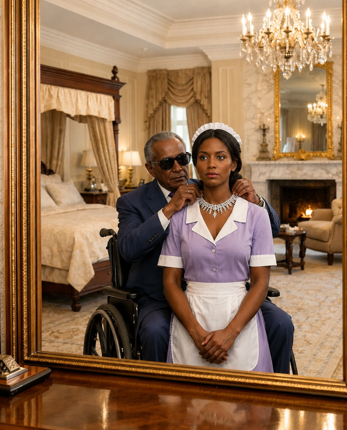 Billionaire Pretended to Be Blind to Expose Greed — But When His Young Caregiver Wore His Late Wife’s Diamond Necklace, He Was Ready to Call the Police, Until One Quiet Moment Changed Everything