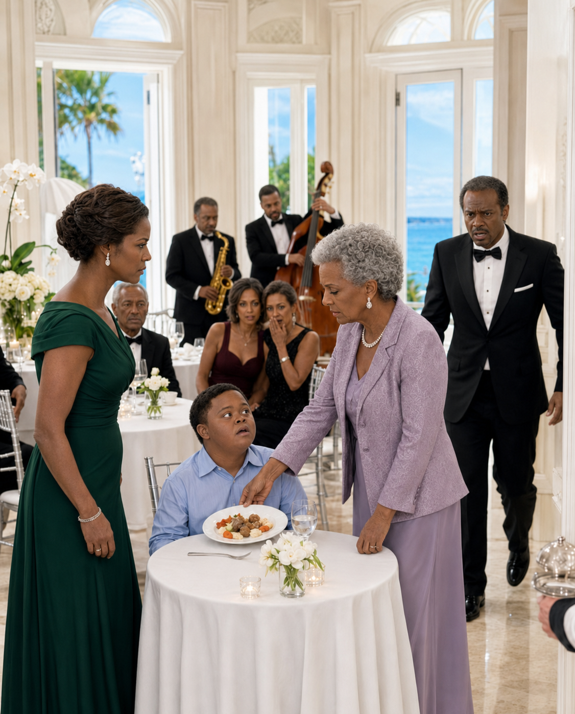My Mother-In-Law Seated Our Son Beside The Service Door At Their Luxury Dinner, Then Served Him Leftovers Like He Did Not Belong. I Carried Him Out Before Dessert, And By Midnight, Everyone Learned The Estate, The Money, And The Perfect Family Name Were All Lies.
