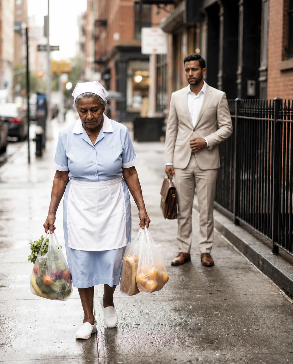 A Wealthy Businessman Quietly Followed His Longtime Housekeeper, Convinced She Was Taking Things — What He Found Behind That Door Brought Him to His Knees in Regret