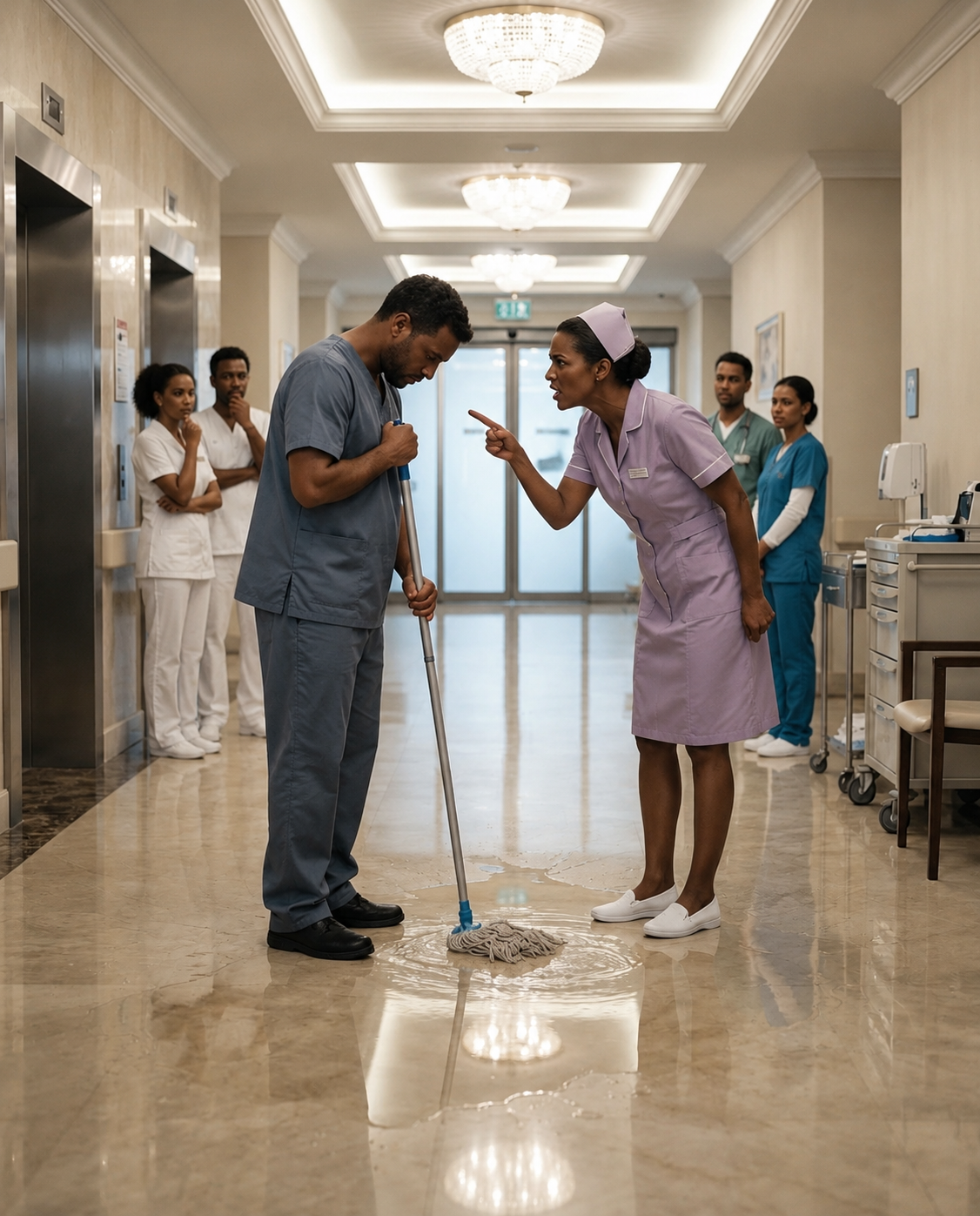A billionaire pretended to be a lowly cleaner in his own brand-new hospital to find out who had a heart—and who only respected titles.