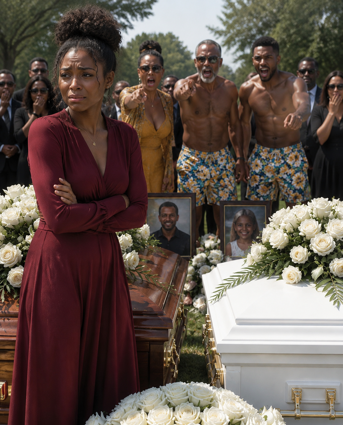 I buried my husband and seven-year-old daughter while my parents relaxed on a tropical beach with my brother, texting, “Their funeral isn’t important enough to ruin our vacation.” Just three days later, they knocked on my door demanding $40,000.
