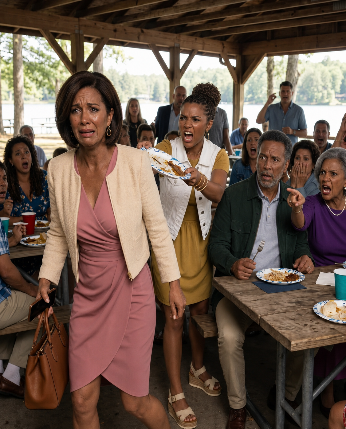 At my husband’s family reunion, my stepdaughter called me “the help” while everyone laughed. My husband stayed silent, so when his mother ordered me to apologize or leave, I walked out—leaving behind something that changed everything.