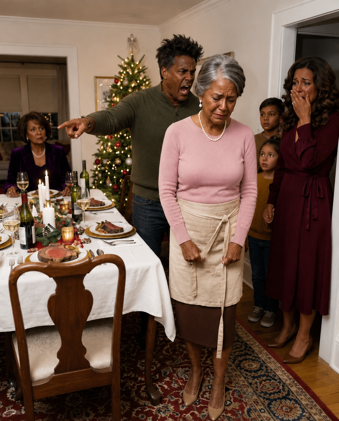 I had cooked, decorated, and opened my home for Christmas, hoping to keep the family together. Then my son-in-law told me, “You can’t sit here,” at my own table. My heart broke in front of everyone, but my next move changed our lives forever.