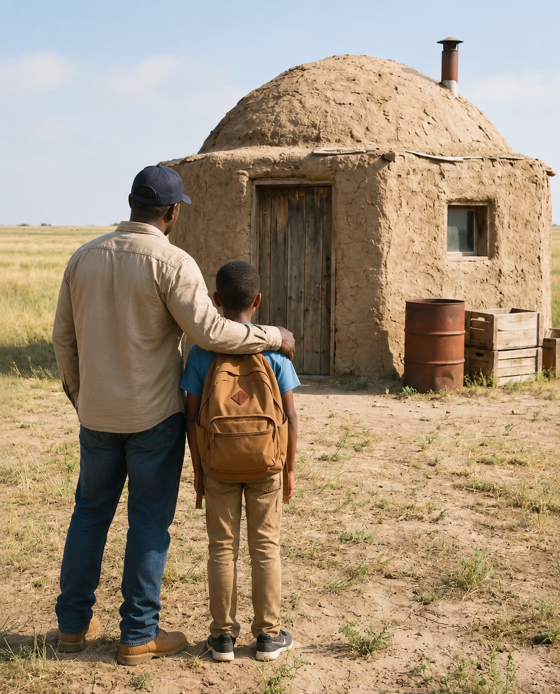 My wife threw us out of the house. I bought this Quonset cabin with a clay roof for only $5 and it changed everything.