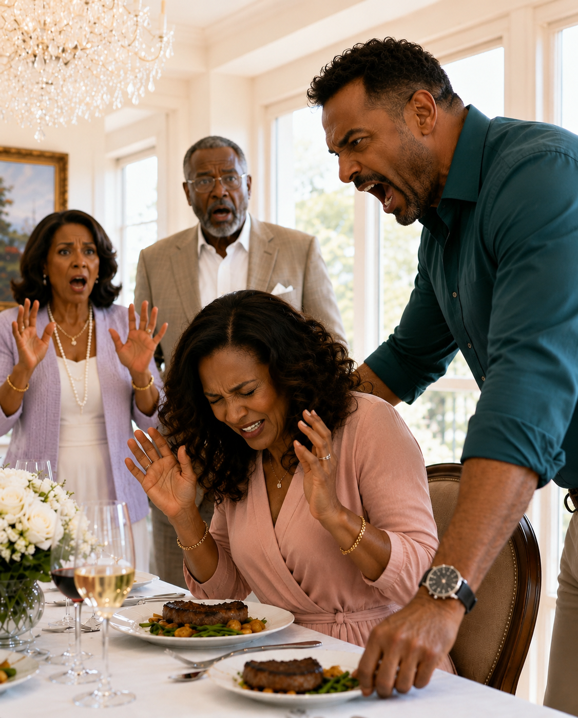 My Husband Thought Breaking a Plate Over My Head Would Force Me to Give His Mother My Apartment—Instead, I Stayed Calm, Called 911, and Everything Changed.
