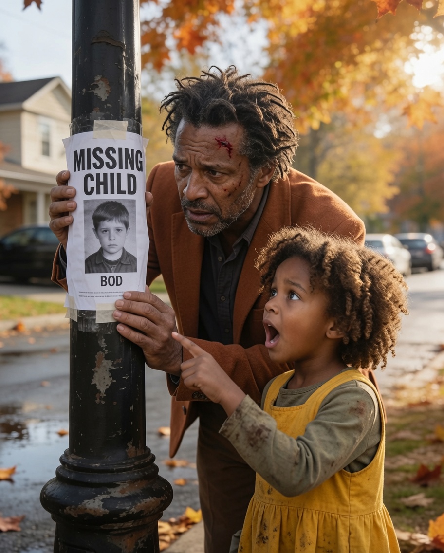 “Sir, that boy lives in my house”: He had been searching for his missing son for a year, but the truth hidden by that barefoot girl was more shocking than he imagined.