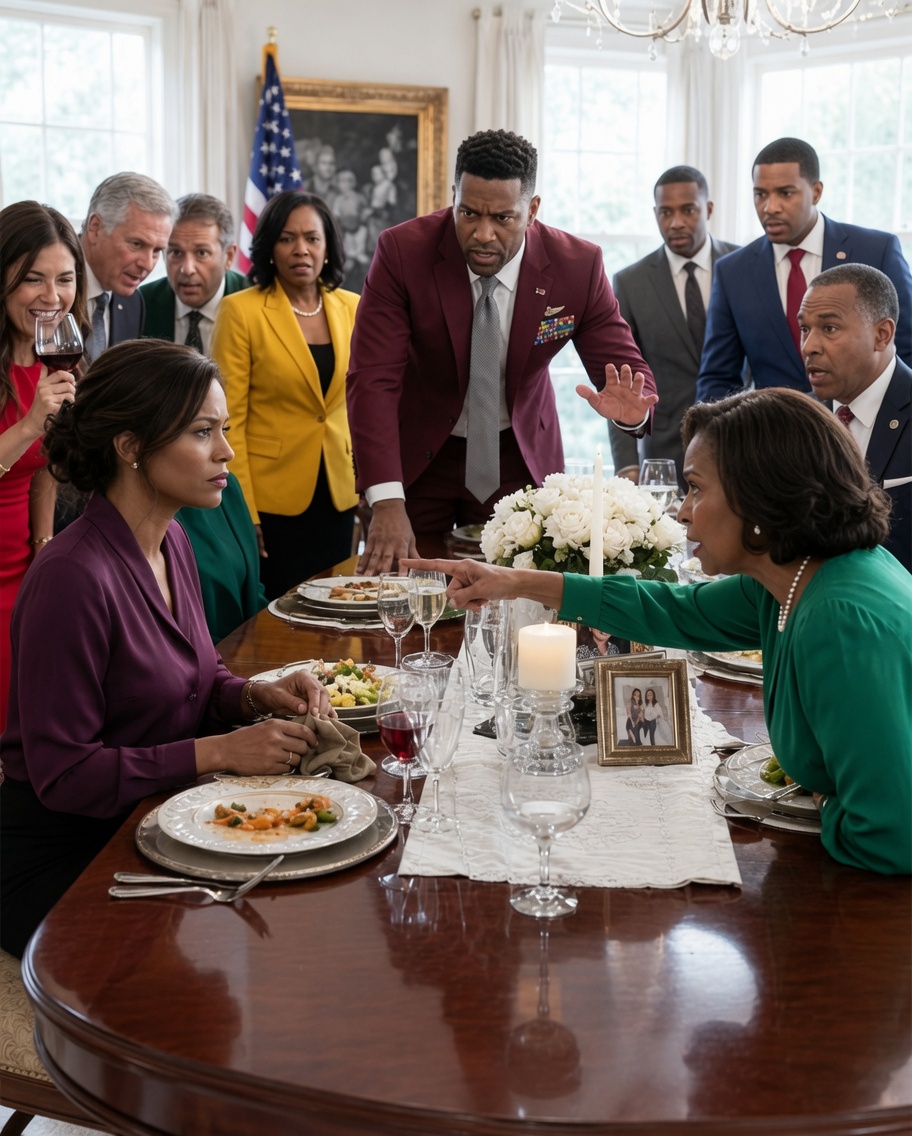 My aunt curled her lips in disdain. “Tell everyone, sweetheart, how you’re just a low-level office secretary, with not a single promotion worth mentioning in twenty years.” I gently folded my napkin. “Because I never needed to mention it.” Her son, a Navy SEAL, slammed his fork down on the wooden table. “Mom. Stop talking.” The room went dead silent. He stood tall. “At my last command, every single man knew her name. You’re embarrassing yourself.”