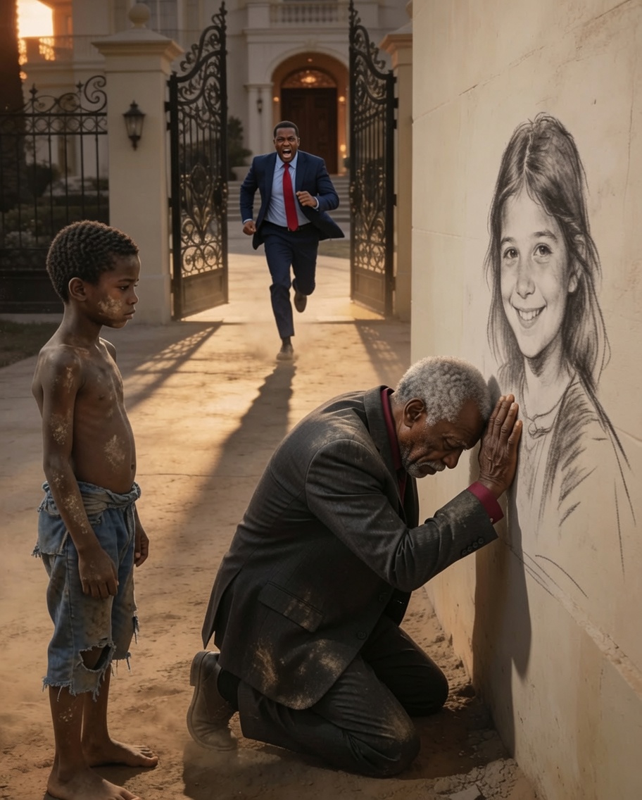 The Billionaire Stormed Outside Ready to Beat the Orphan Boy Drawing on His Wall… But What He Saw Made Him Drop to His Knees—and Uncovered a Truth That Shocked the Entire City