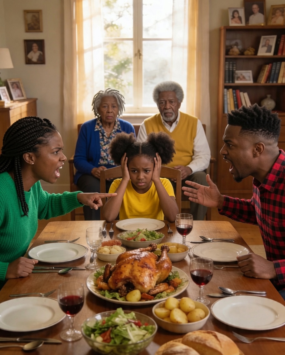 My sister-in-law stood up during dinner and accused me of ch:eating in front of everyone. Then she looked at my little girl and said my husband wasn’t really her father. My husband stayed calm, pressed one button, and within minutes they realized they had made the worst mistake of their lives.