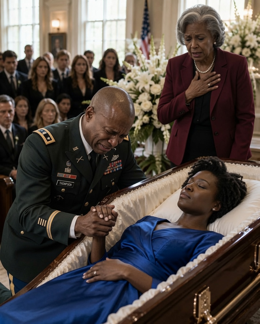 I returned from the army to meet my baby, but found my wife’s coffin in the living room. When I touched her clenched hand, my mother turned pale.