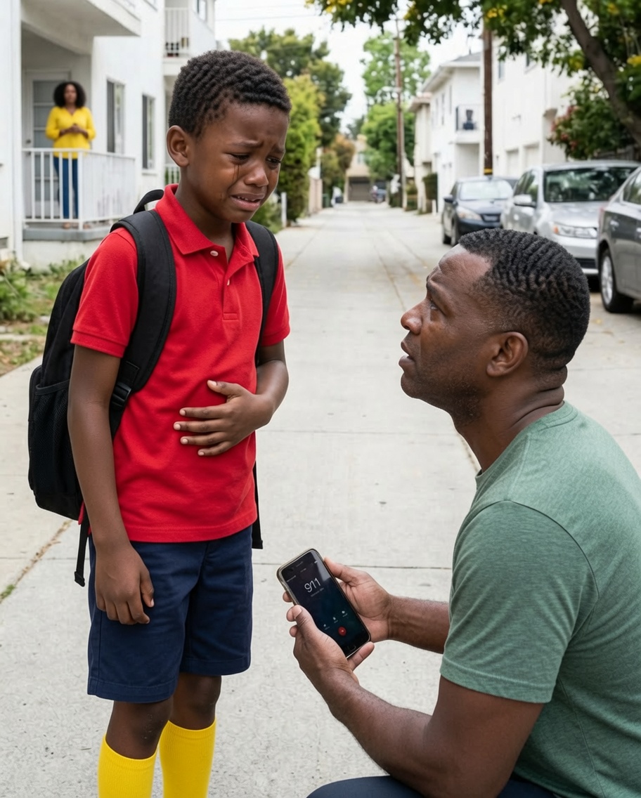 My eight-year-old son showed up at my doorstep trembling, begging, “Dad… please don’t make me sit down.” His mother dumped him off outside my apartment, rolling her eyes about his “tantrums.” But the moment I tried to check on him, I uncovered something so horrifying that I called 911 without hesitation.