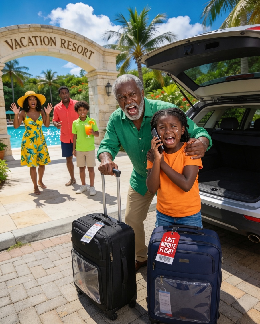 My 8-year-old adopted granddaughter was left at home while my son and his wife took their biological son. She called me at 2:00 AM crying, ‘Why Grandpa?’ I booked last-minute tickets and within 12 hours we crashed their vacation!…