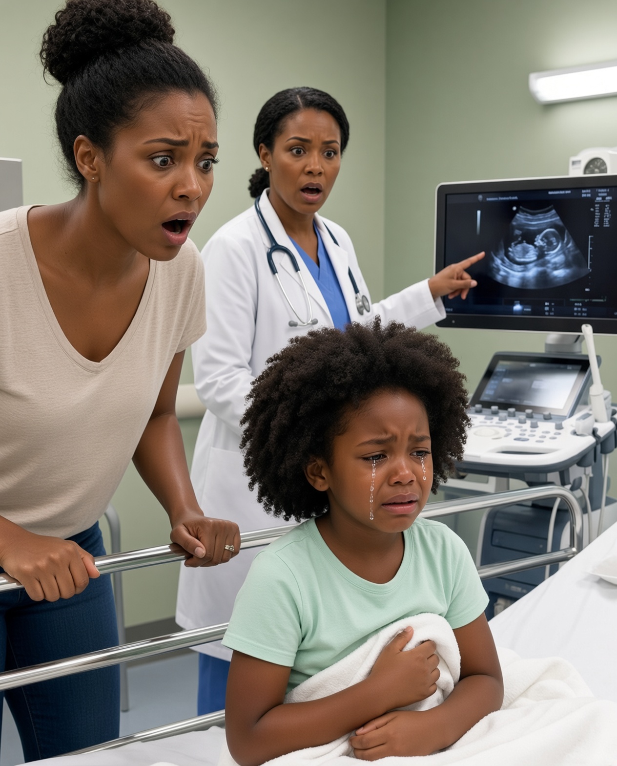 My 15-year-old daughter kept complaining about nausea and stomach pain. My husband brushed it off, saying, “She’s pretending. Don’t waste time or money on this.” But something in my heart told me he was wrong. So I secretly took her to the hospital — and when the doctor studied the scan, she leaned closer and whispered, “There’s something inside her…” I could only scream.