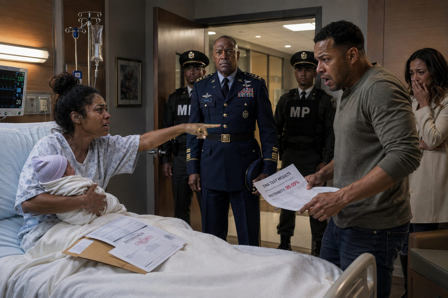 "He Kicked Her Out in Labor at 2 A.M. — Six Hours Later, a Three-Star General Walked Into Her Hospital Room"
