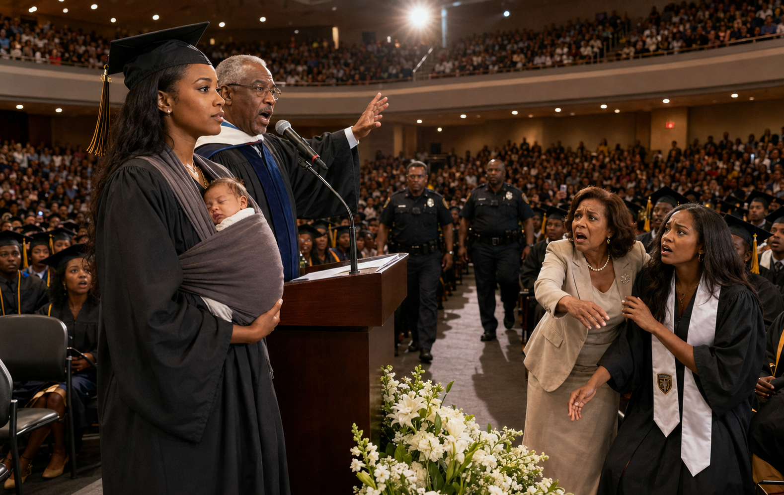 "President Halted Her Graduation to Apologize — Then Security Arrested Her Aunt on Live Camera"