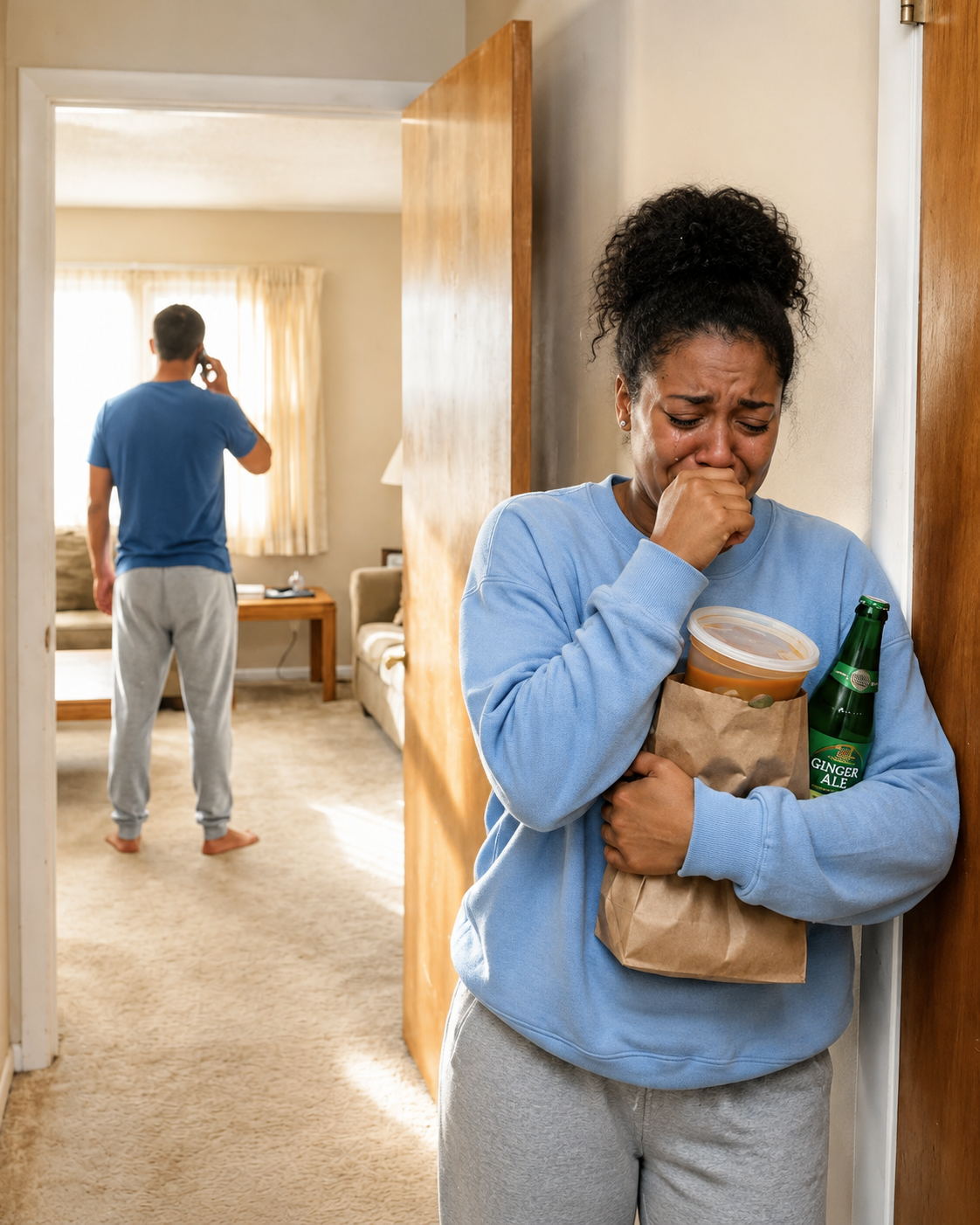I CAME HOME ON MY LUNCH BREAK TO CHECK ON MY “SICK” HUSBAND… THEN I HEARD HIM ON THE PHONE PLANNING TO TAKE THE DEED, THE ACCOUNT, AND EVERYTHING I OWNED