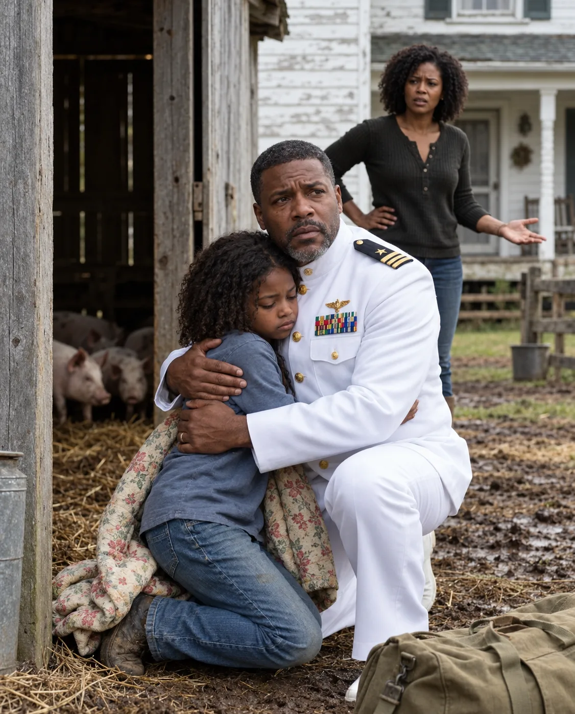 I never told my sister that I owned half the land in this town. When I returned from the Army, I found out that she had forced my daughter to sleep in a filthy pigsty.