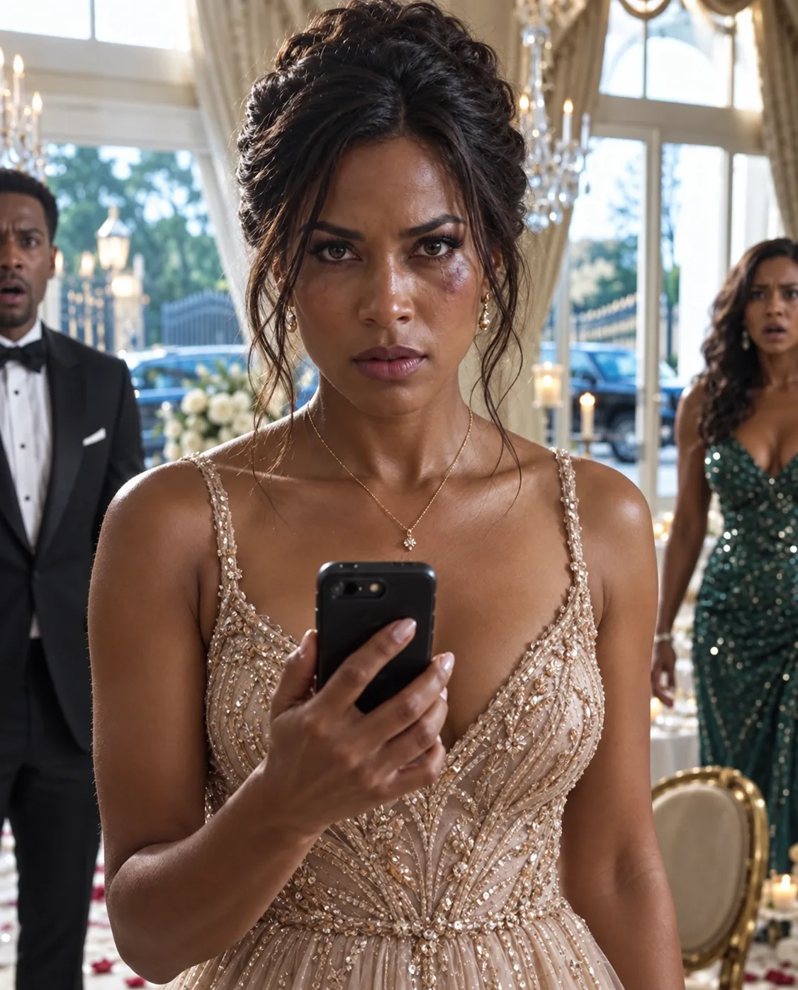 At my birthday party, my husband publicly m0cked me over his mistress’s stained dress. I stayed silent, called my five brothers, and whispered, “I need you here.” Then black SUVs appeared and his smile vanished instantly.