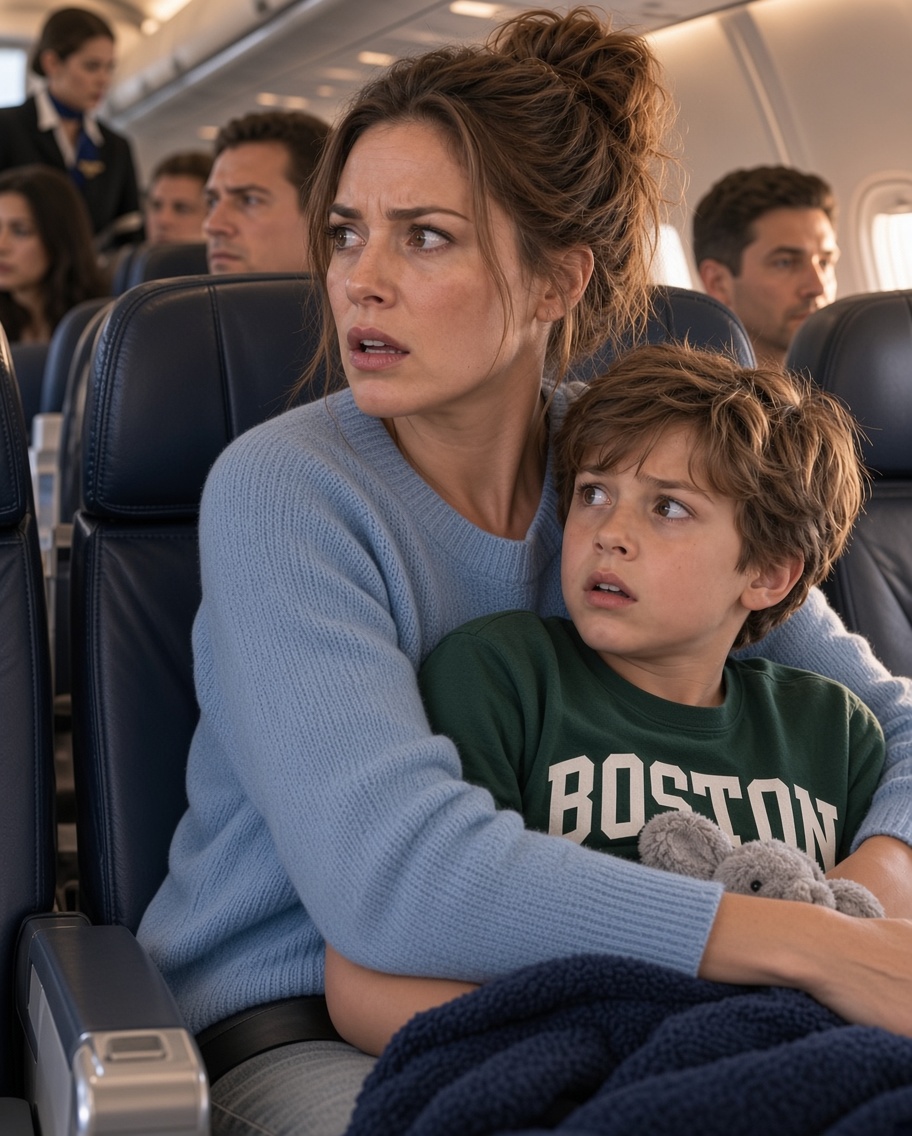 My Son and I Secretly Boarded My Pilot Husband’s Flight to Surprise Him, Then His Announcement Over the Speakers Made Both of Us Stop Smiling