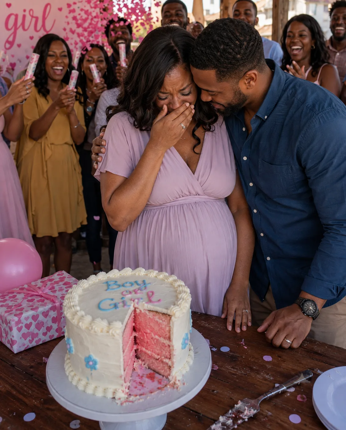 My Daughter Cut Into Her Gender Reveal Cake and Started Crying – Then the Baker Pulled Me Aside