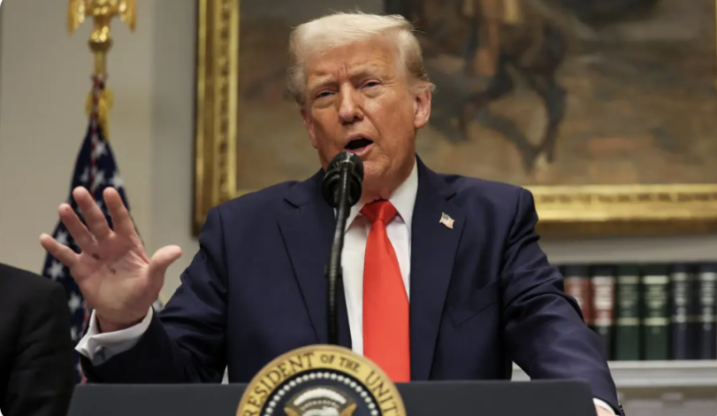 President Trump has to stop live speech as he rushed from podium after ‘medical emergency’