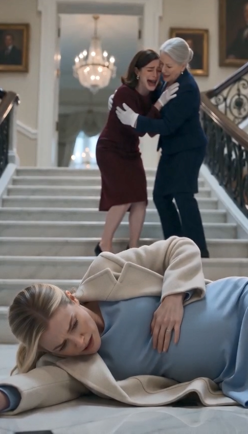“Pregnant Woman Was Pushed Down the Mansion Stairs… But Her Secret Call Revealed She Had Been Waiting for This Attack 😱”