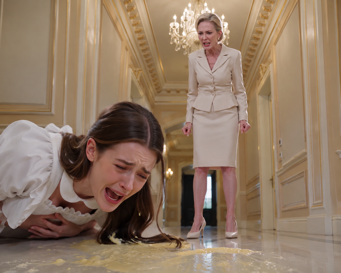 She Forced the Pregnant Maid to Kneel... Then the Billionaire Learned She Was Carrying His Baby