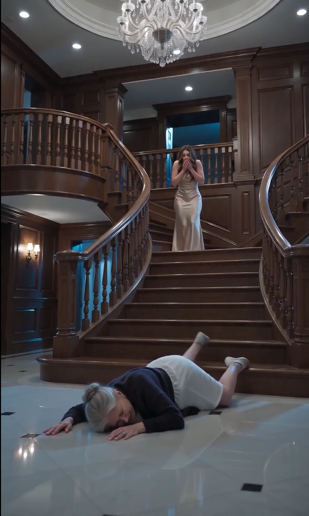 She Pushed the Billionaire's Mother Down the Stairs... Then the Hidden Camera Exposed the Truth