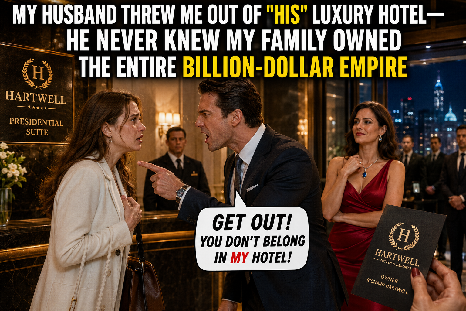 🔥 My Husband Threw Me Out of "His" Luxury Hotel—He Never Knew My Family Owned the Entire Billion-Dollar Empire