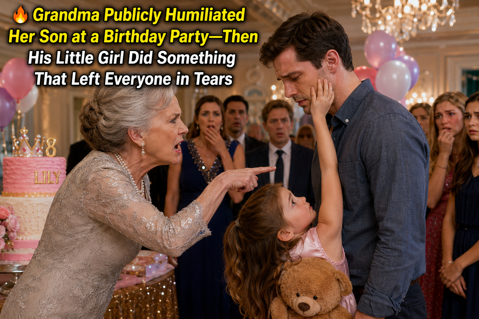 🔥 Grandma Publicly Humiliated Her Son at a Birthday Party—Then His Little Girl Did Something That Left Everyone in Tears