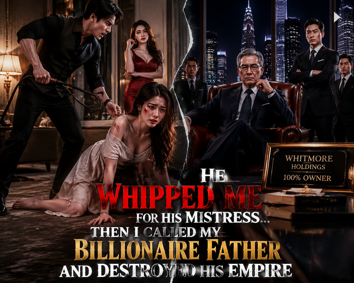 “He Whipped Me for His Mistress… Then I Called My Billionaire Father and Destroyed His Empire”.