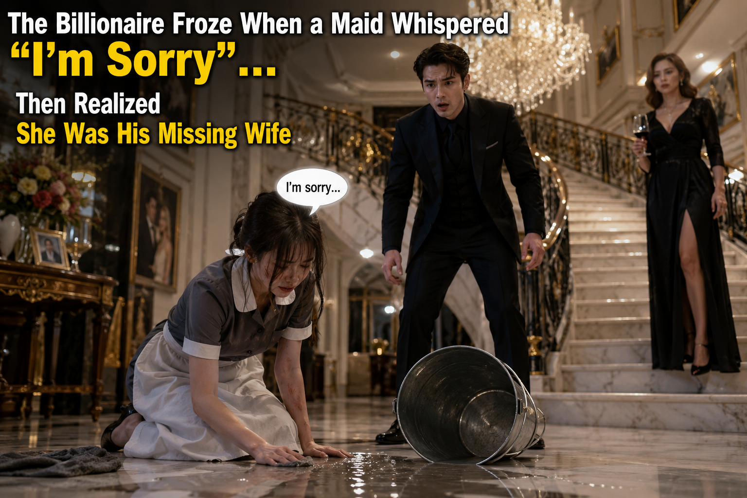 The Billionaire Froze When a Maid Whispered “I’m Sorry”… Then Realized She Was His Missing Wife