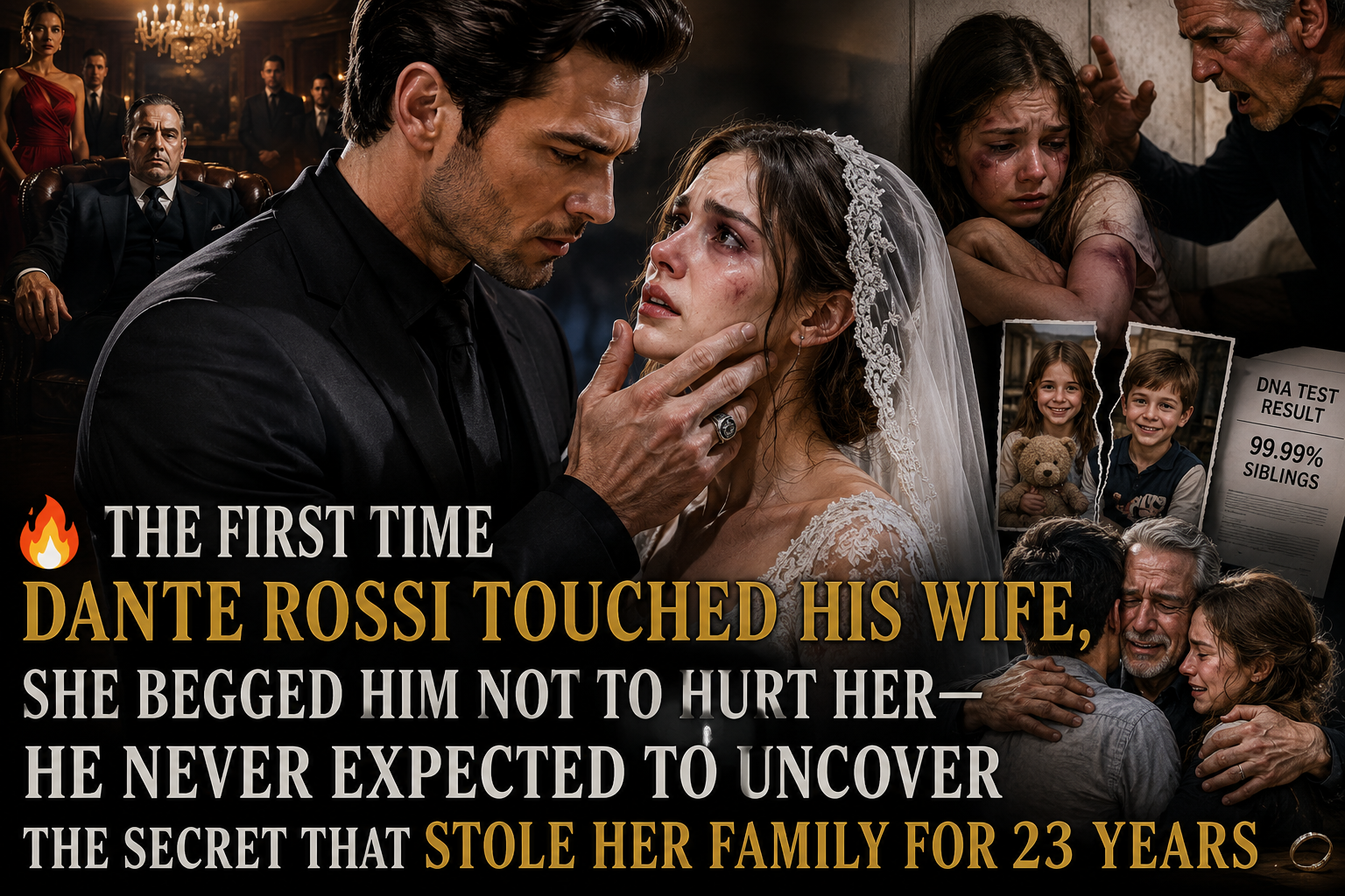 🔥 The First Time Dante Rossi Touched His Wife, She Begged Him Not to Hurt Her—He Never Expected to Uncover the Secret That Stole Her Family for 23 Years