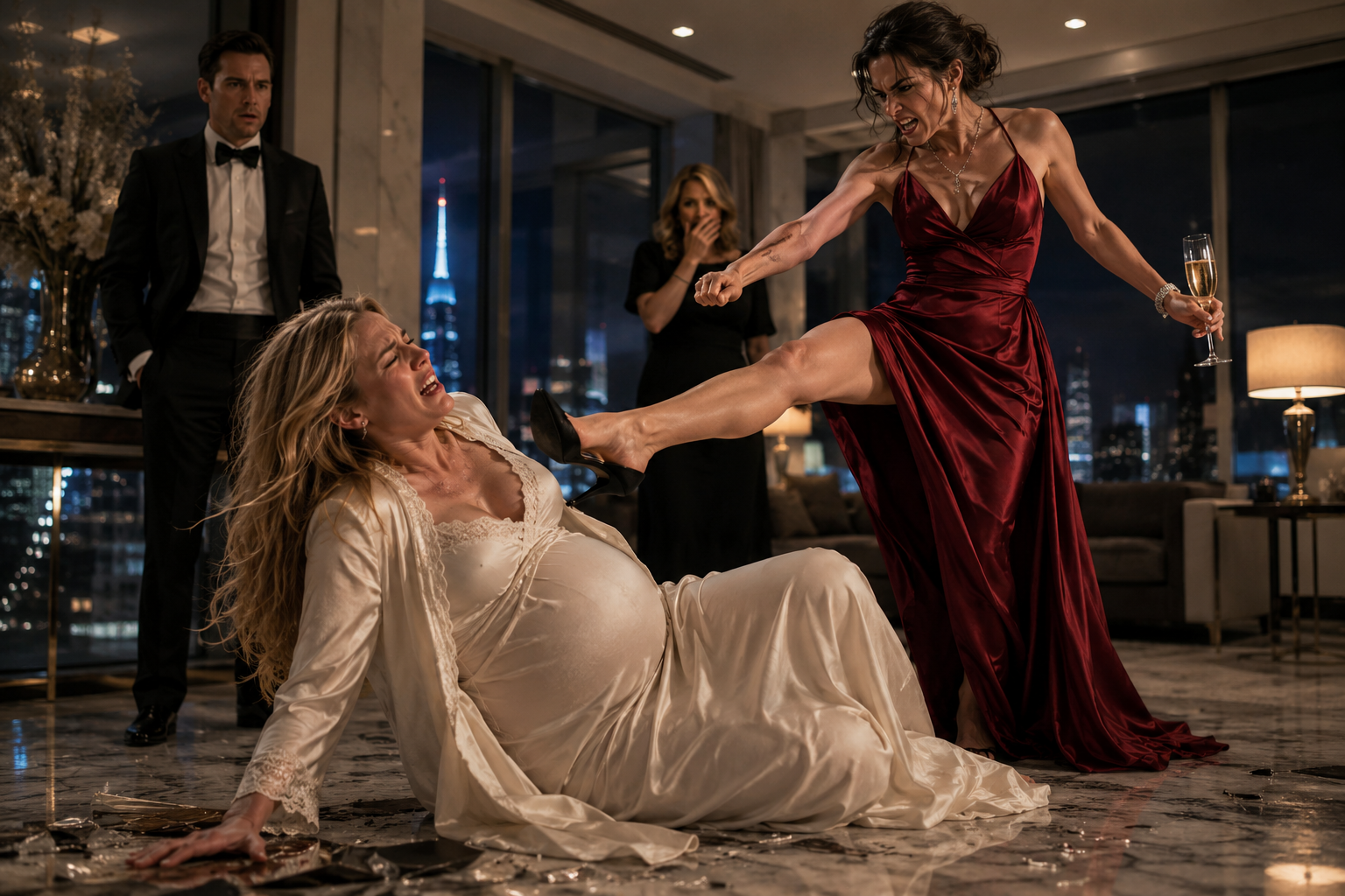 She believed one savage kick to a billionaire’s pregnant wife, inside the privacy of a