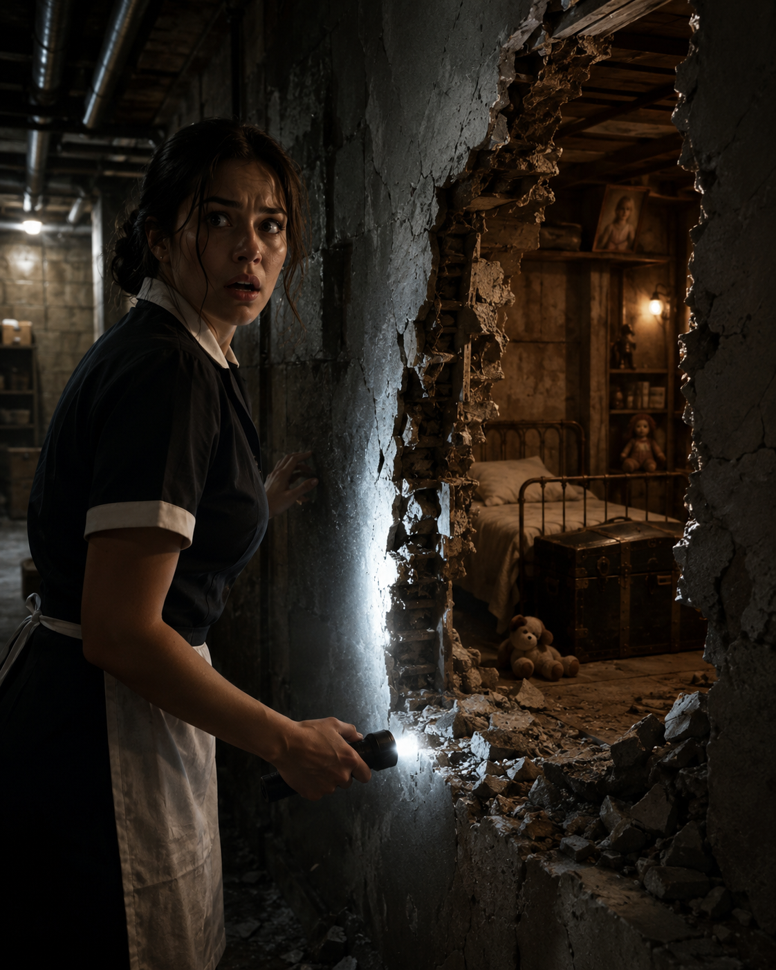 She Was Only a Housekeeper… Until She Opened the Sealed Basement Wall and Discovered the Billionaire’s Darkest Secret
