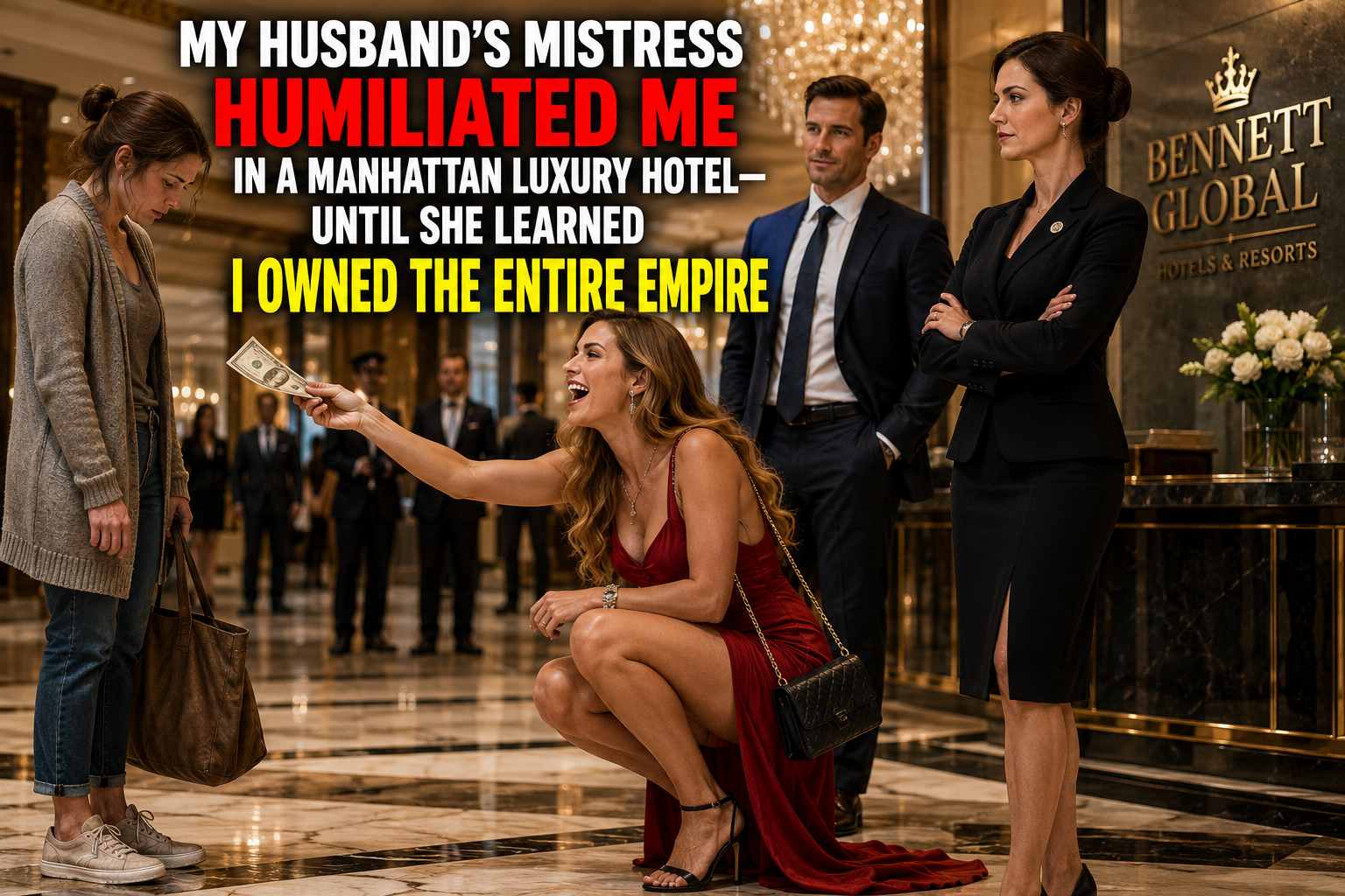 My Husband's Mistress Humiliated Me in a Manhattan Luxury Hotel—Until She Learned I Owned the Entire Empire