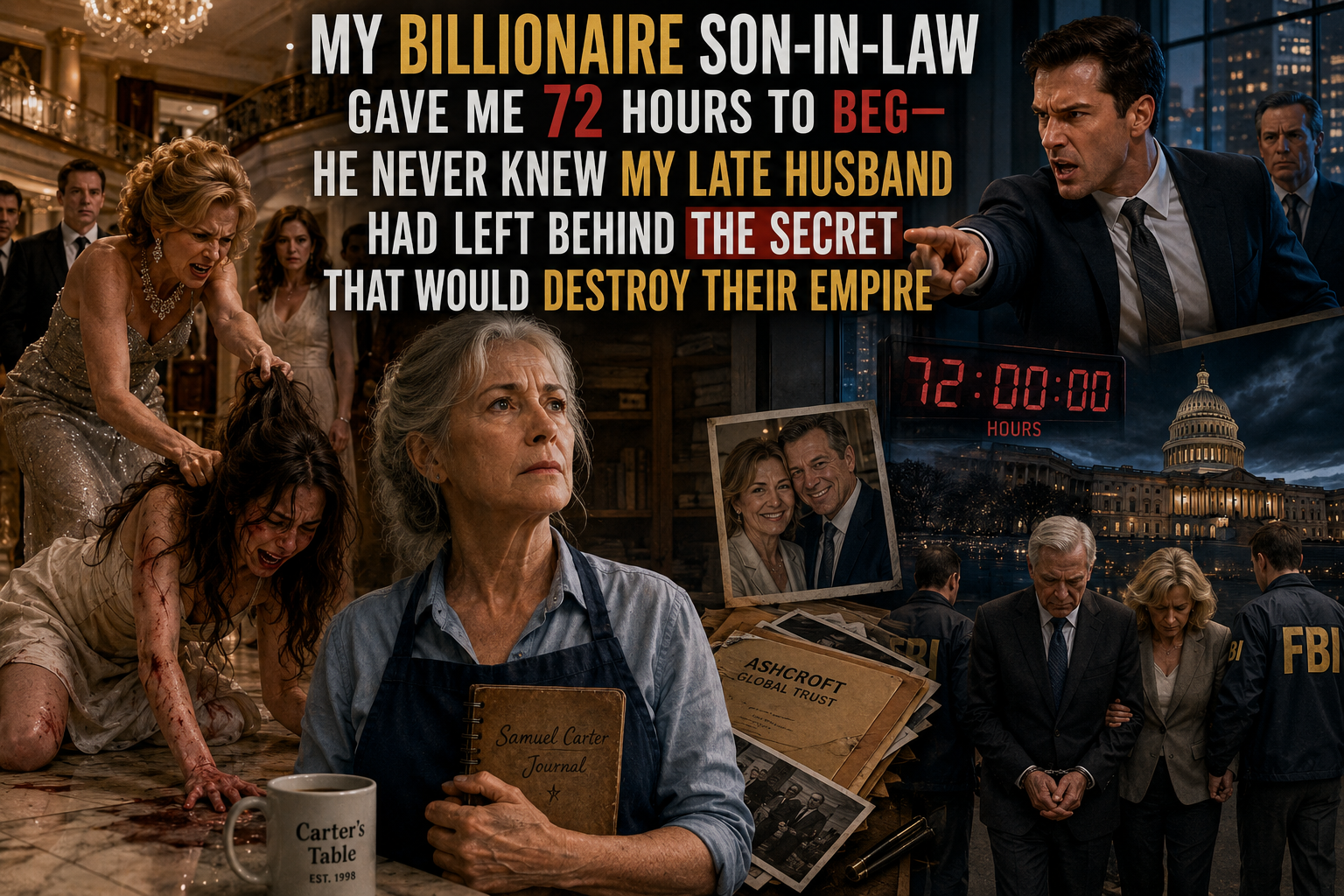 🔥 My Billionaire Son-in-Law Gave Me 72 Hours to Beg—He Never Knew My Late Husband Had Left Behind the Secret That Would Destroy Their Empire