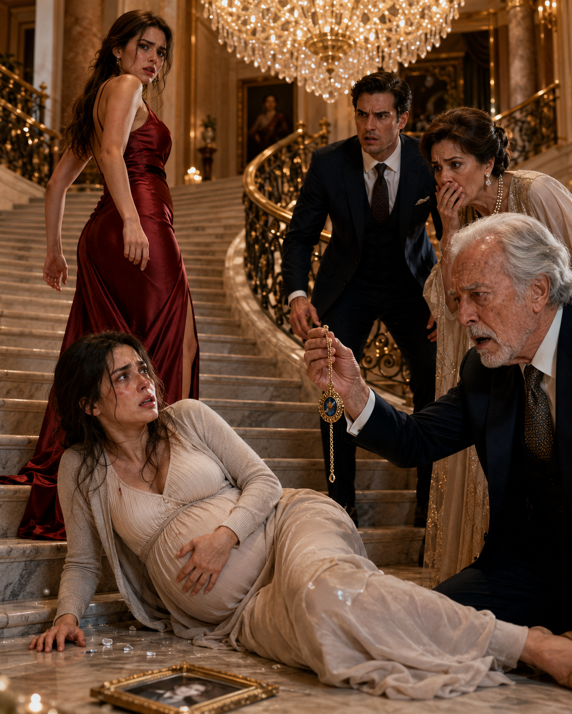 🔥 Pregnant Woman Was Pushed Down the Stairs by Her Sister-in-Law… Then the Billionaire Family Discovered Her Real Identity