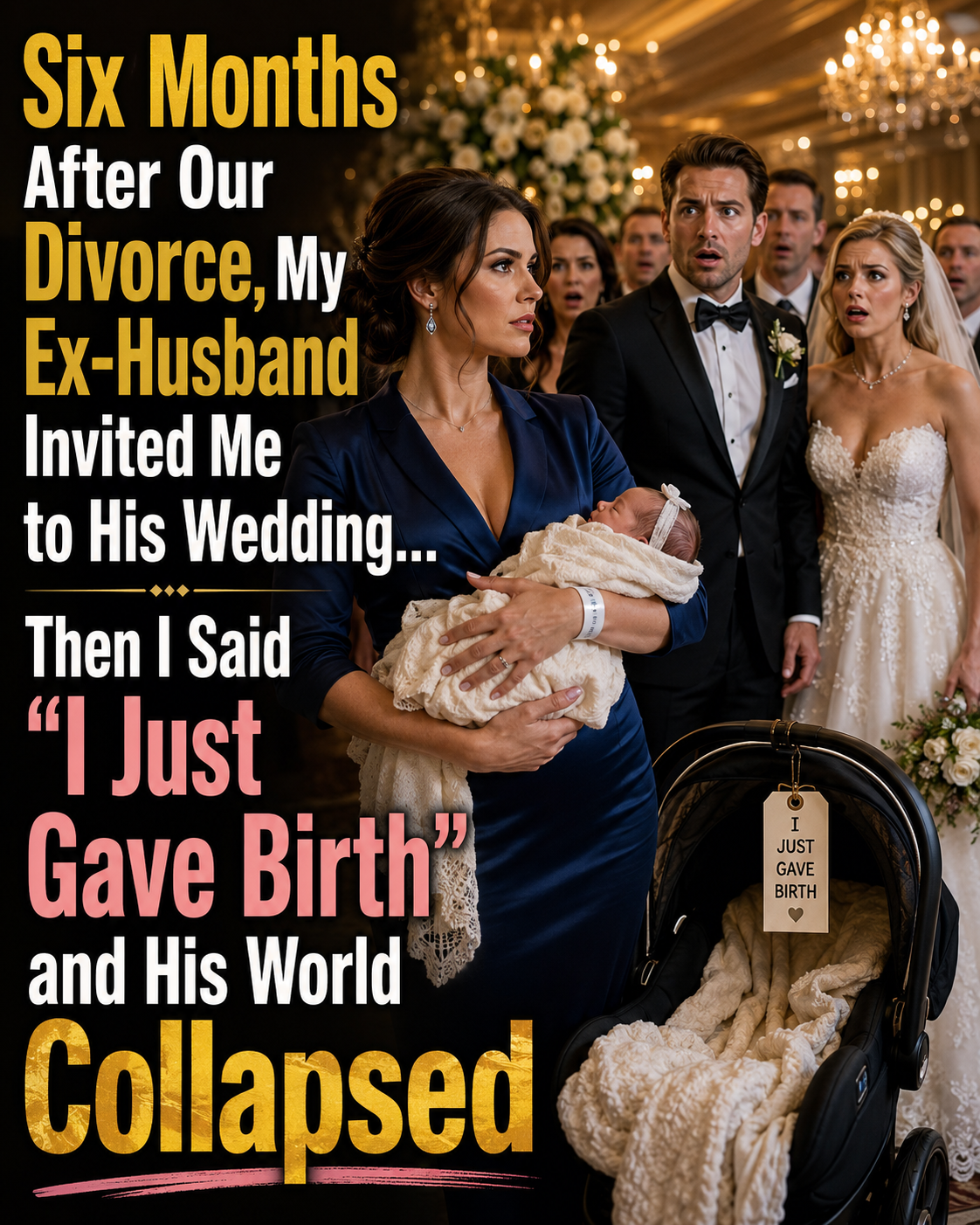 🔥 Six Months After Our Divorce, My Ex-Husband Invited Me to His Wedding… Then I Said “I Just Gave Birth” and His World Collapsed