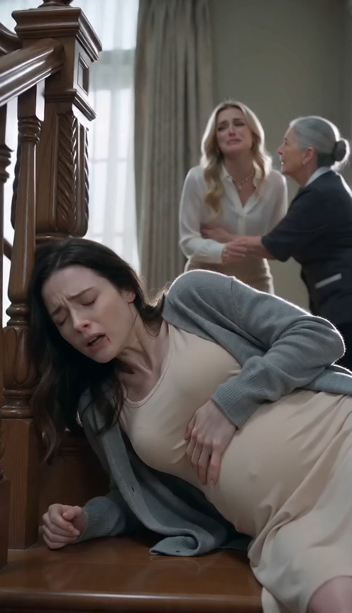 The pregnant woman tumbled down the stairs. But she wasn't the one who would end up in tears. "You ruined my life!"