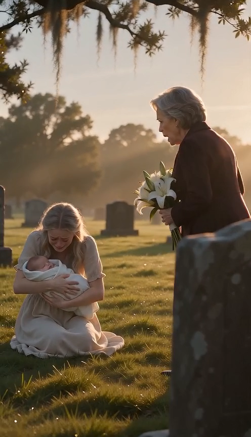 She saw a stranger weeping at her son's grave... Then the child's face revealed the secret her son had taken to his grave.